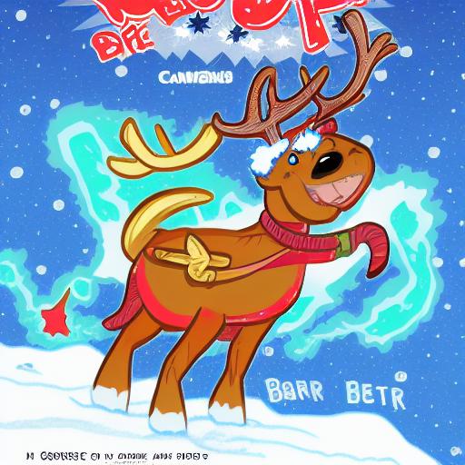 00945-2789865455-The face is hideous,Angry Reindeer Comic Style run on the snow, Storyboarding,Merry Christmas titles,The reindeer caught fire, A.png